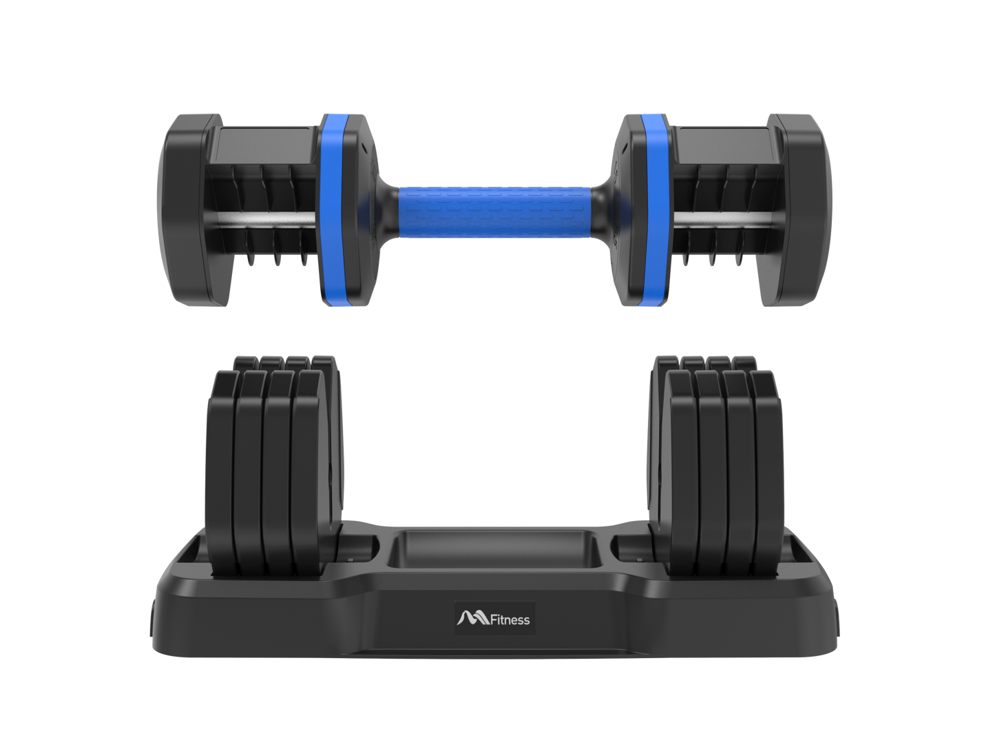 Quick-Adjust Fitness Dumbbells - Pair with Secure Grip for Full-Body Workouts