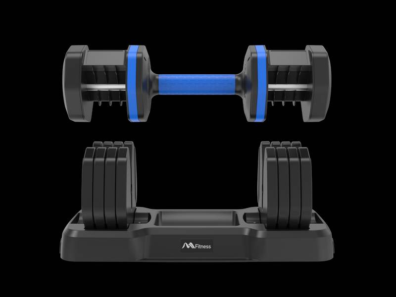 Quick-Adjust Fitness Dumbbells - Pair with Secure Grip for Full-Body Workouts
