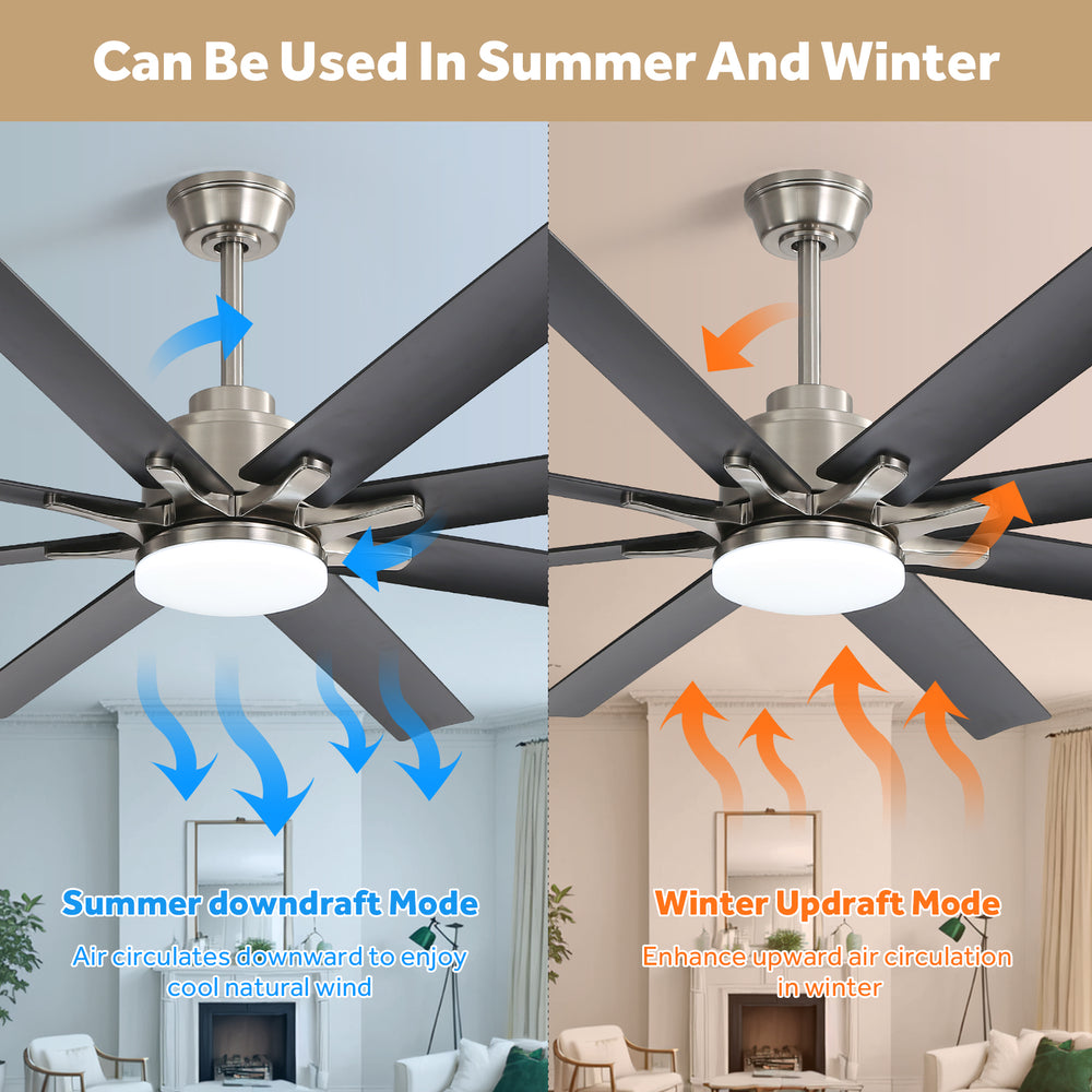 WhisperCool Smart Ceiling Fan with Dimmable Lights