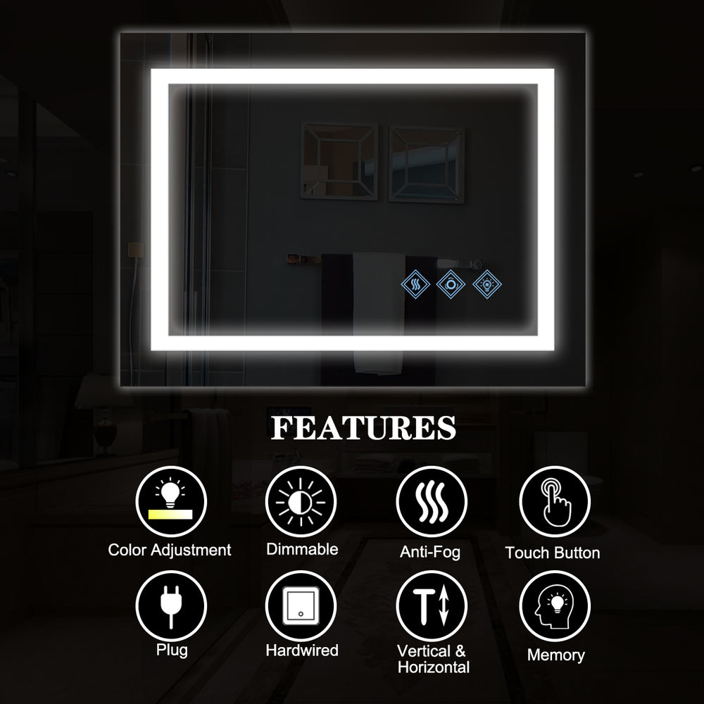 Illuminate & Reflect: Modern LED Bathroom Mirror