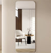 Elegant Round Corner Full Body Mirror - Stylish & Safe for Any Room