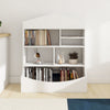 Versatile 7-Shelf White Bookcase