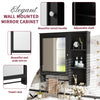 Stylish Wall-Mount Bathroom Cabinet with Mirror & Adjustable Shelves