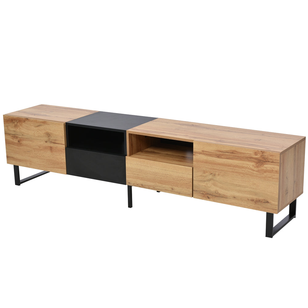 Sleek Media Console with Drop-Down Door and Ample Storage