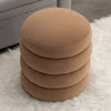 Cozy Velvet Round Ottoman