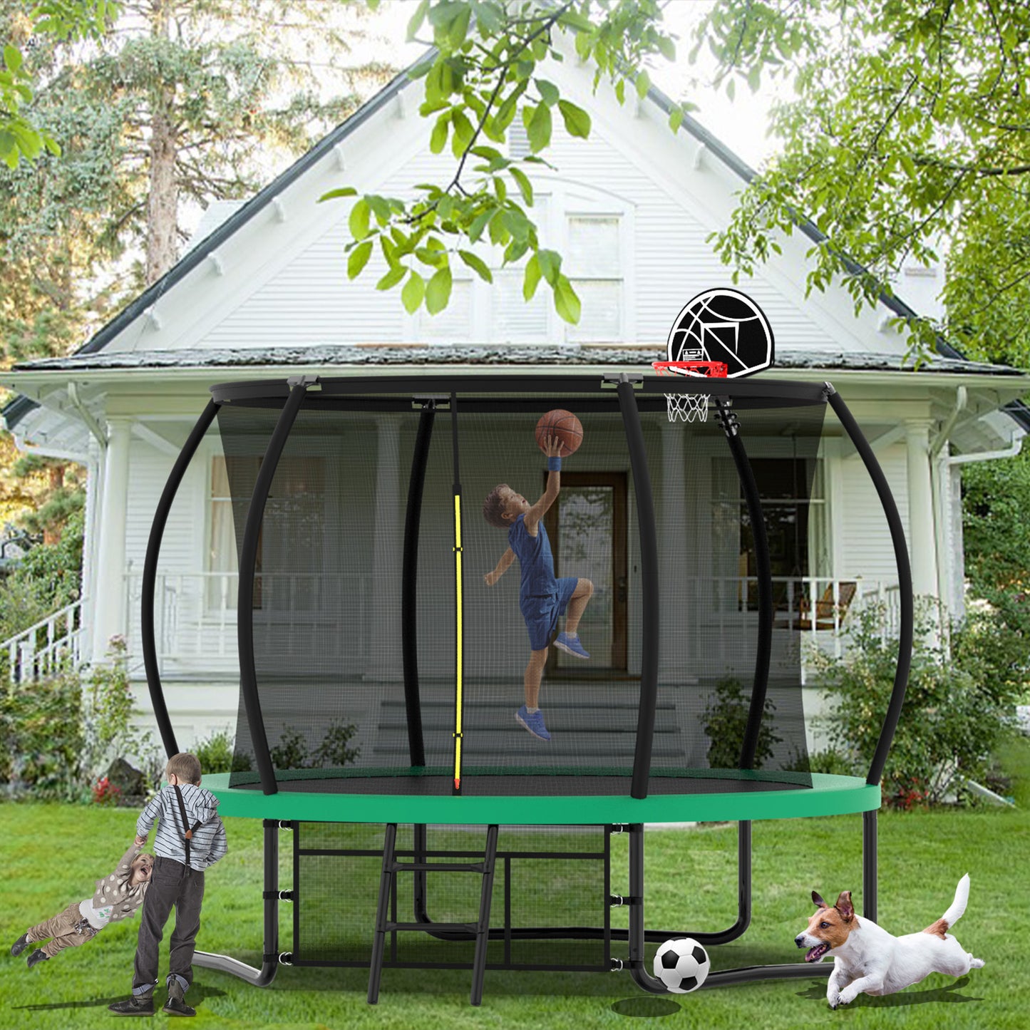 Pumpkin Bounce & Shoot Trampoline