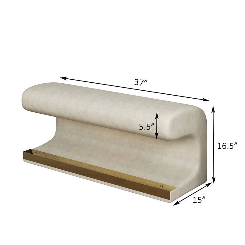 Stylish LED Entryway Bench with Leather Upholstery