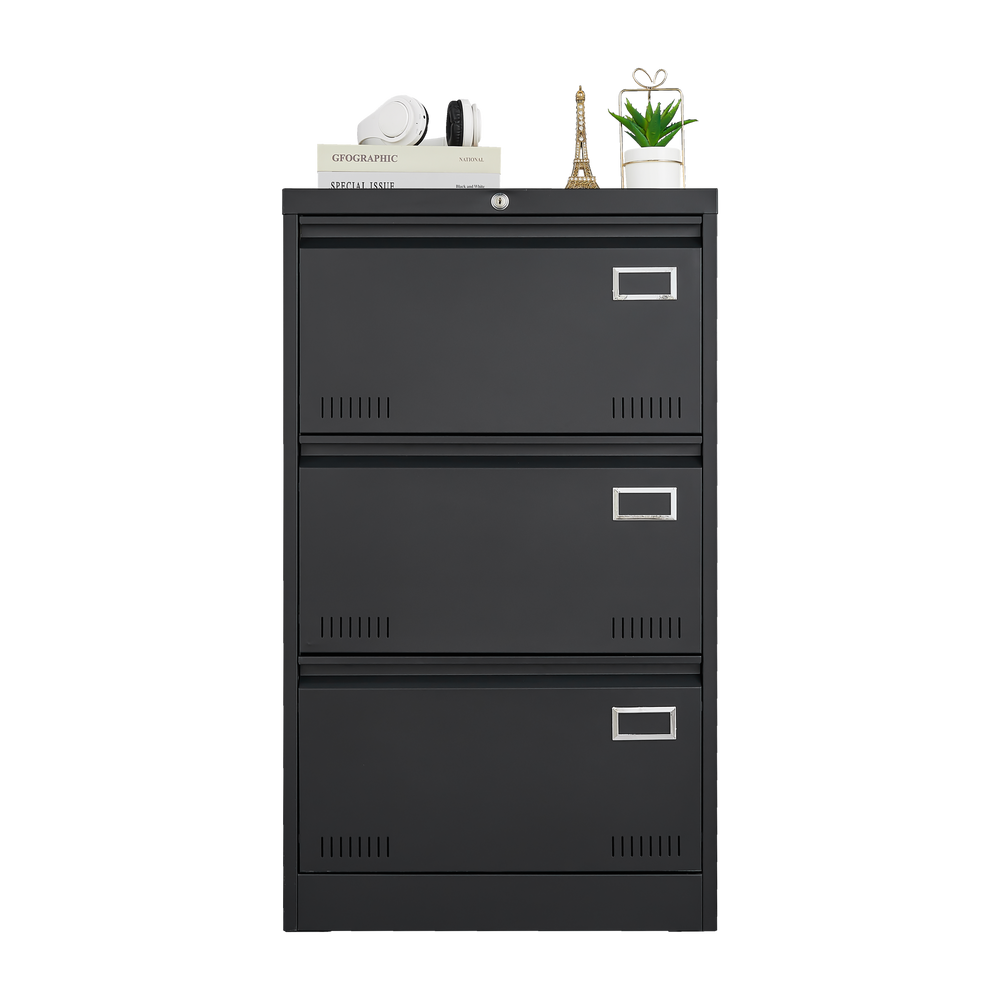 Secure & Stylish 3-Drawer Filing Cabinet