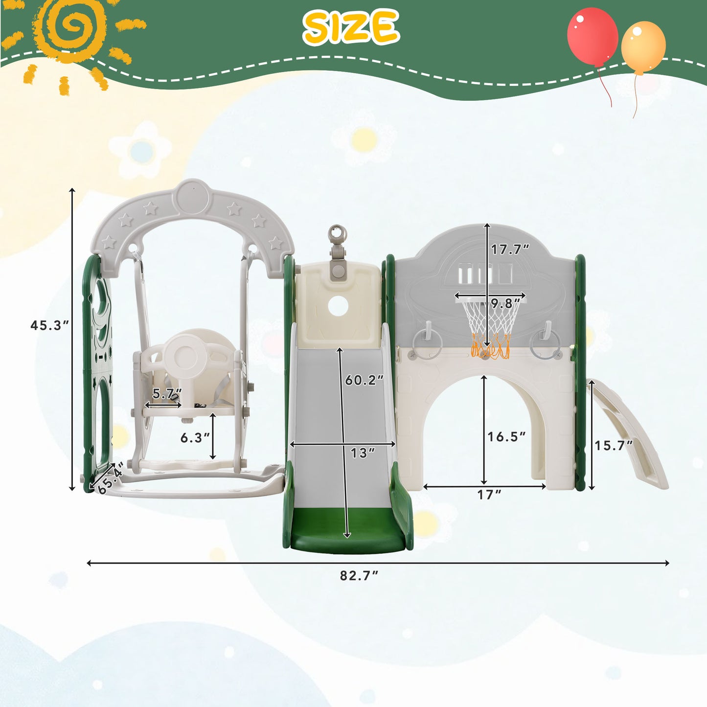 Playtime Adventure Slide & Swing Set