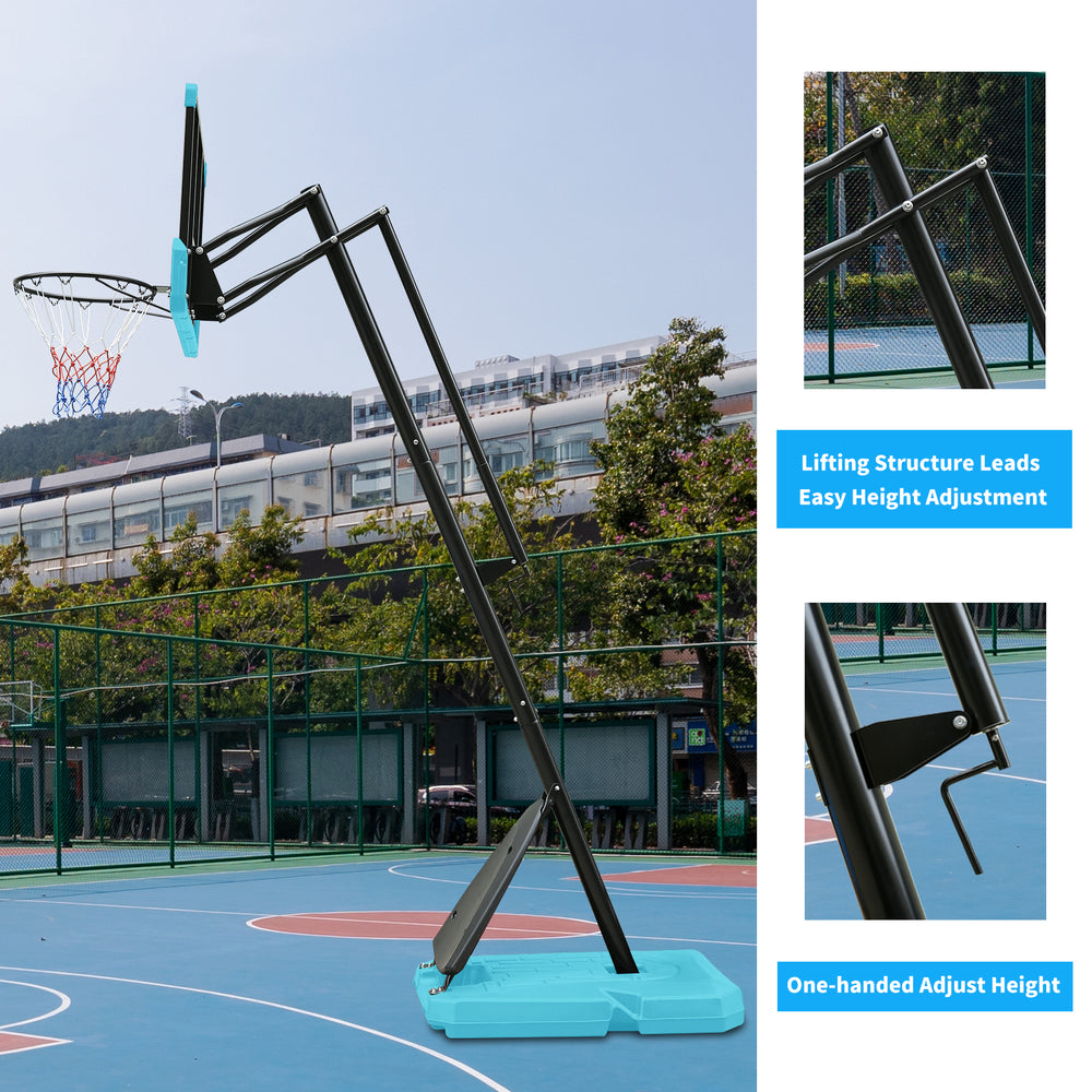 Versatile Adjustable Basketball Hoop with Portable Design