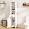 Chic White Floor Cabinet with Drawer and Door