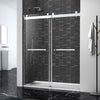 Sleek Soft-Close Frameless Shower Door in Brushed Nickel