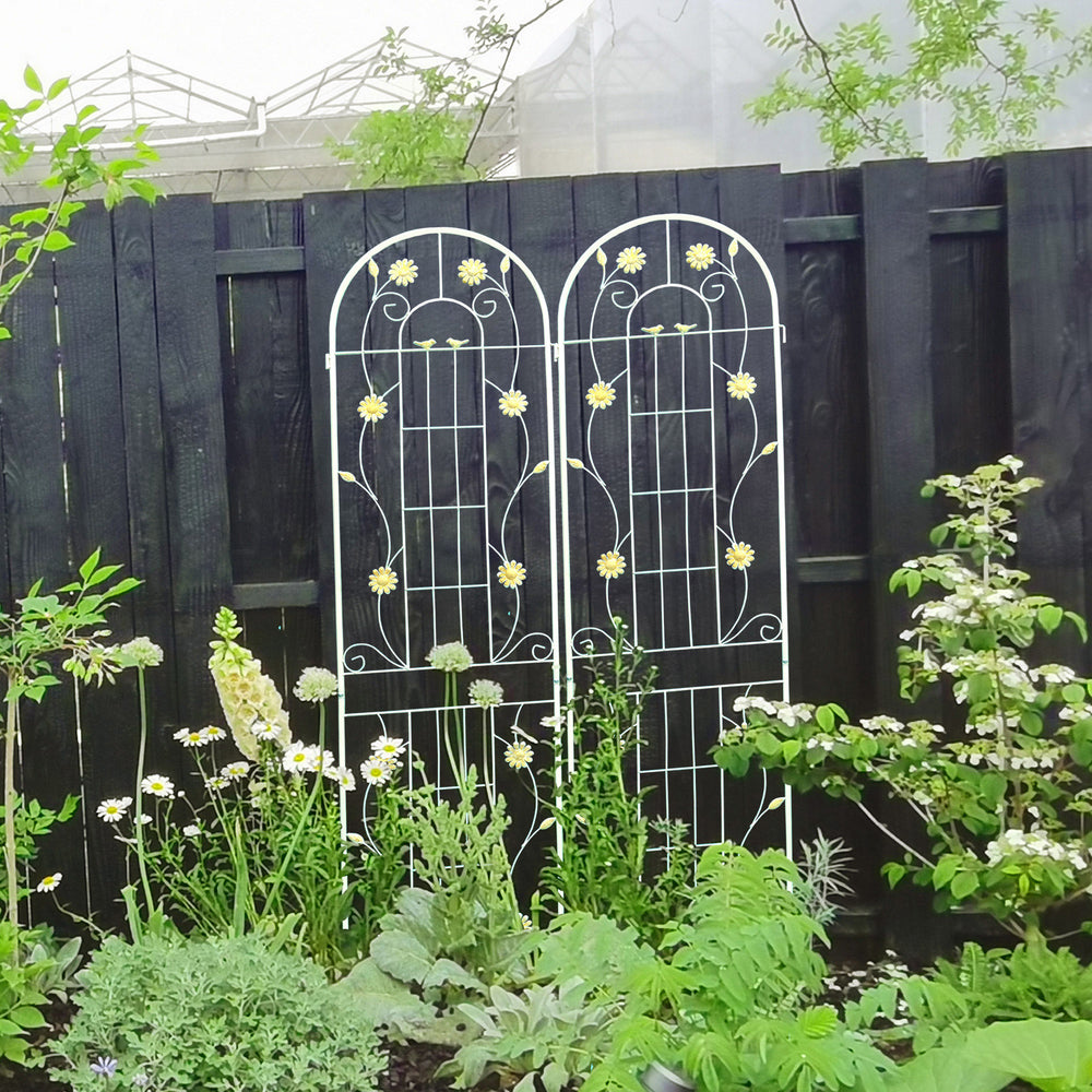 Flower Power Trellis Duo - Rustproof Climbing Support for Your Garden