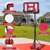 Adjustable Outdoor Basketball Hoop with Portable Base