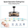 Rustic Caged Ceiling Fan with Remote - Perfect for Your Farmhouse!