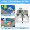 Fun & Play Kids Picnic Table with Umbrella and Sand & Water Area