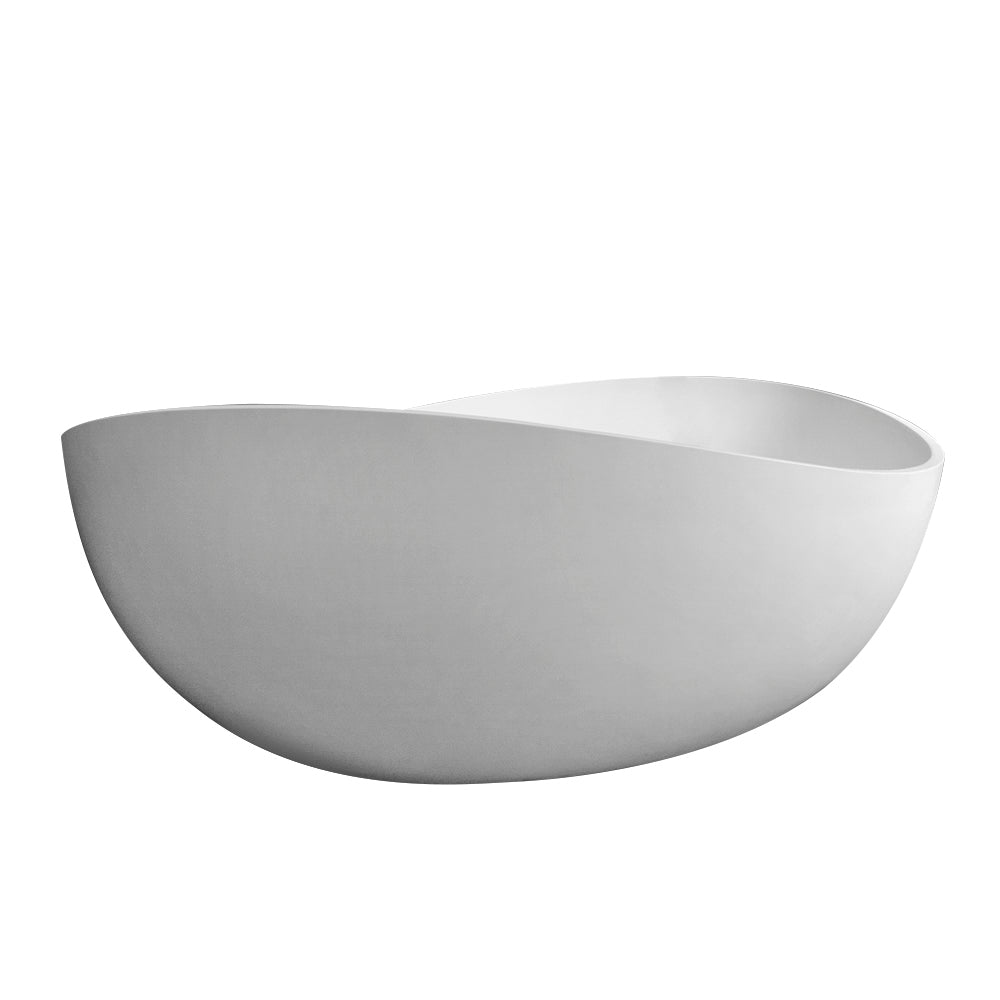 Elegant Soaking Tub - Freestanding Matte White Bliss