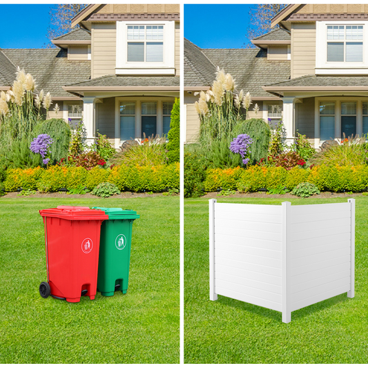 Stylish Privacy Enclosure for AC and Trash Cans