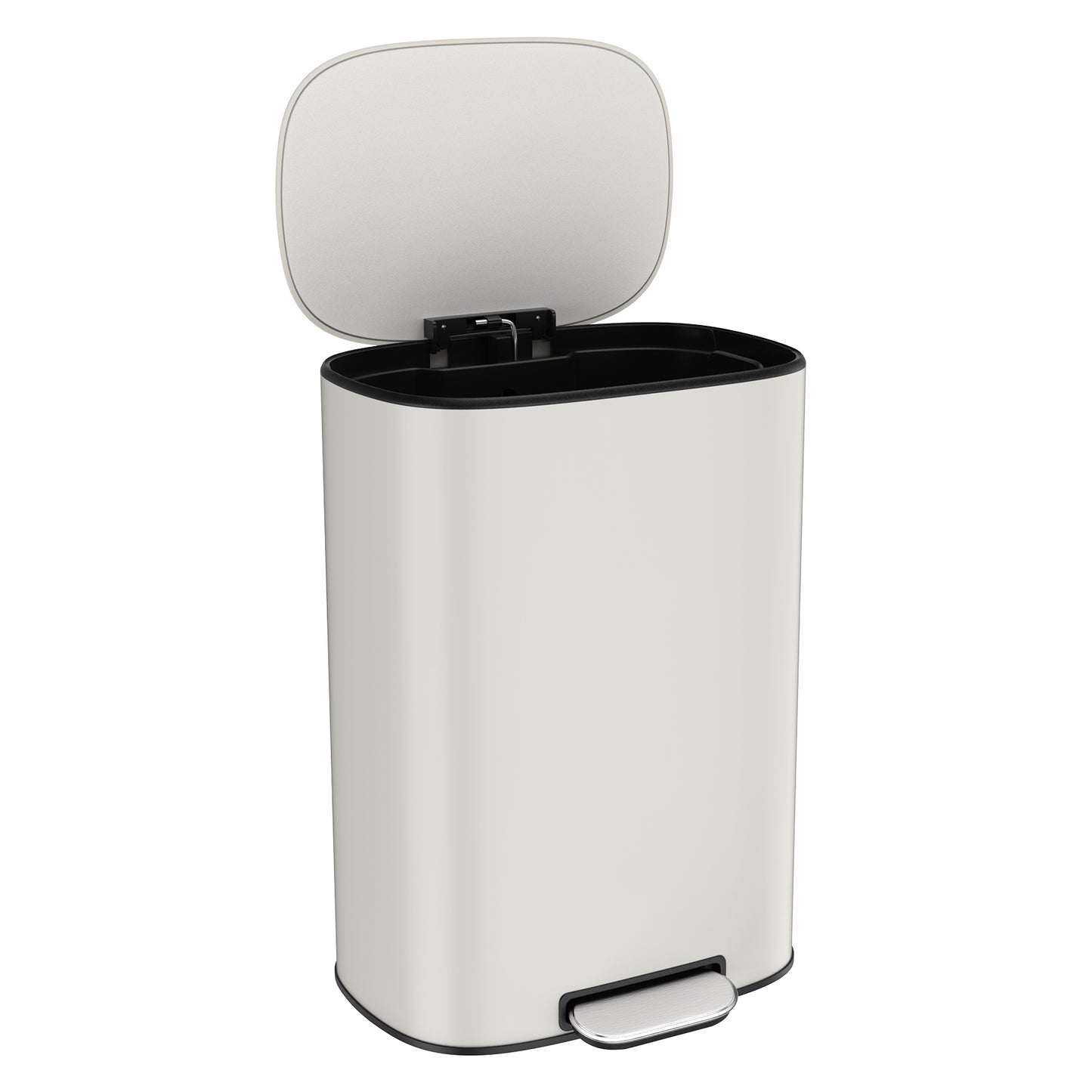 Sleek Step-On Soft Close Trash Can