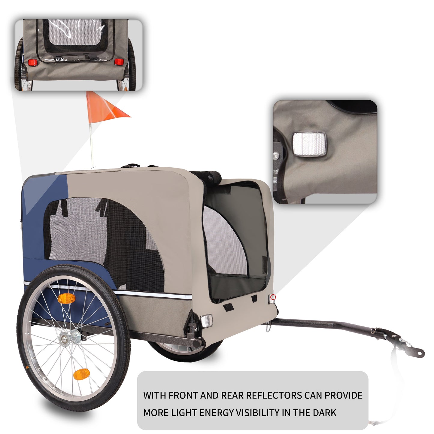 Paw Pedaler Dog Bike Trailer – Cozy & Safe Ride for Your Pup!