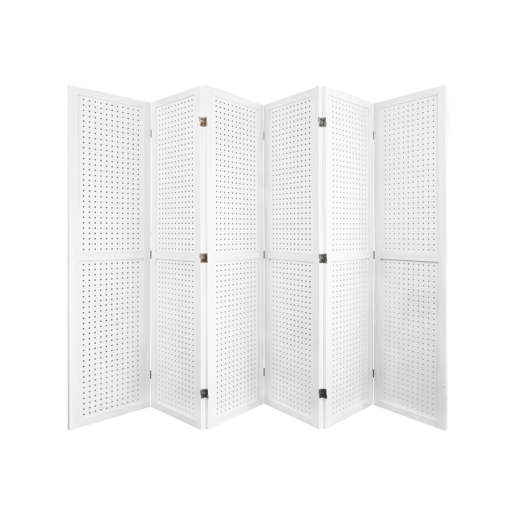 Elegant White Folding Room Divider and Display Board