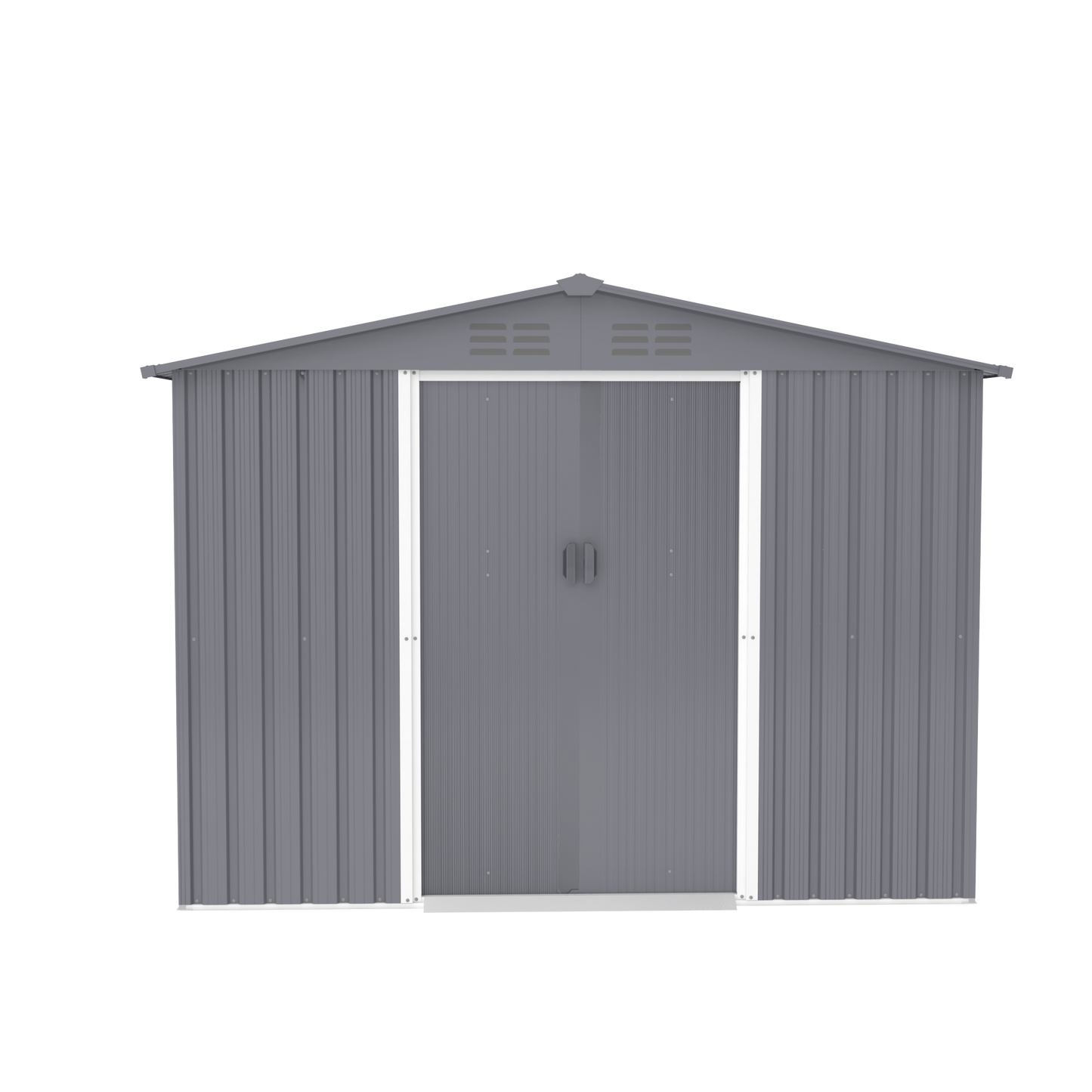 Spacious Metal Outdoor Shed with Sliding Doors – Perfect for Tools and Gear!