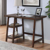 Espresso Chic Writing Desk with Storage