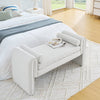 Cozy Linen Bedroom Stool - Versatile and Stylish in White