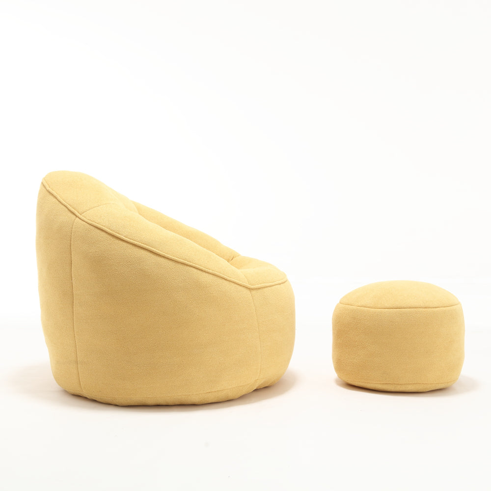 Cozy Foam Bean Bag Chair with Footrest