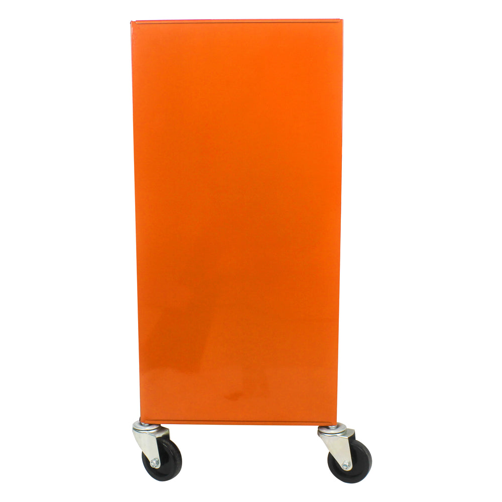 Rolling Orange Tool Cart with 4 Drawers