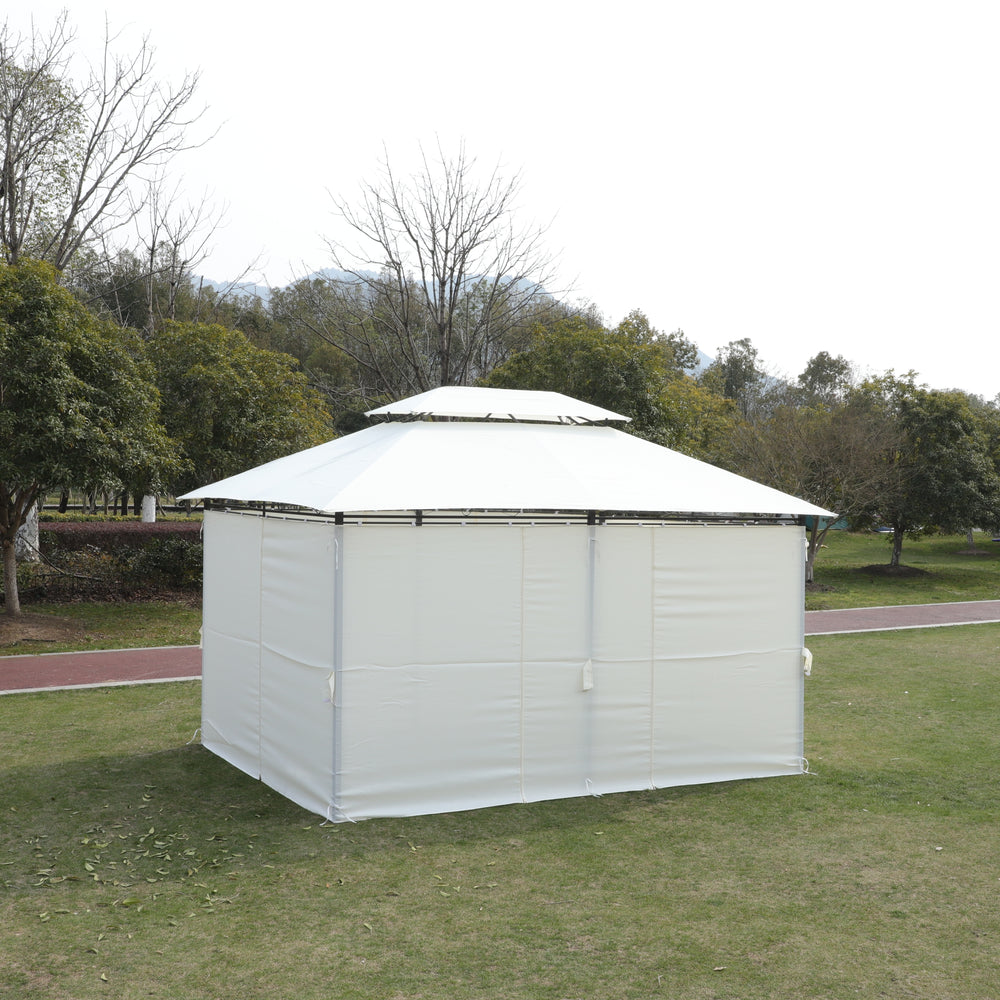 Cozy Outdoor Gazebo with Mosquito Net and Ventilated Roof