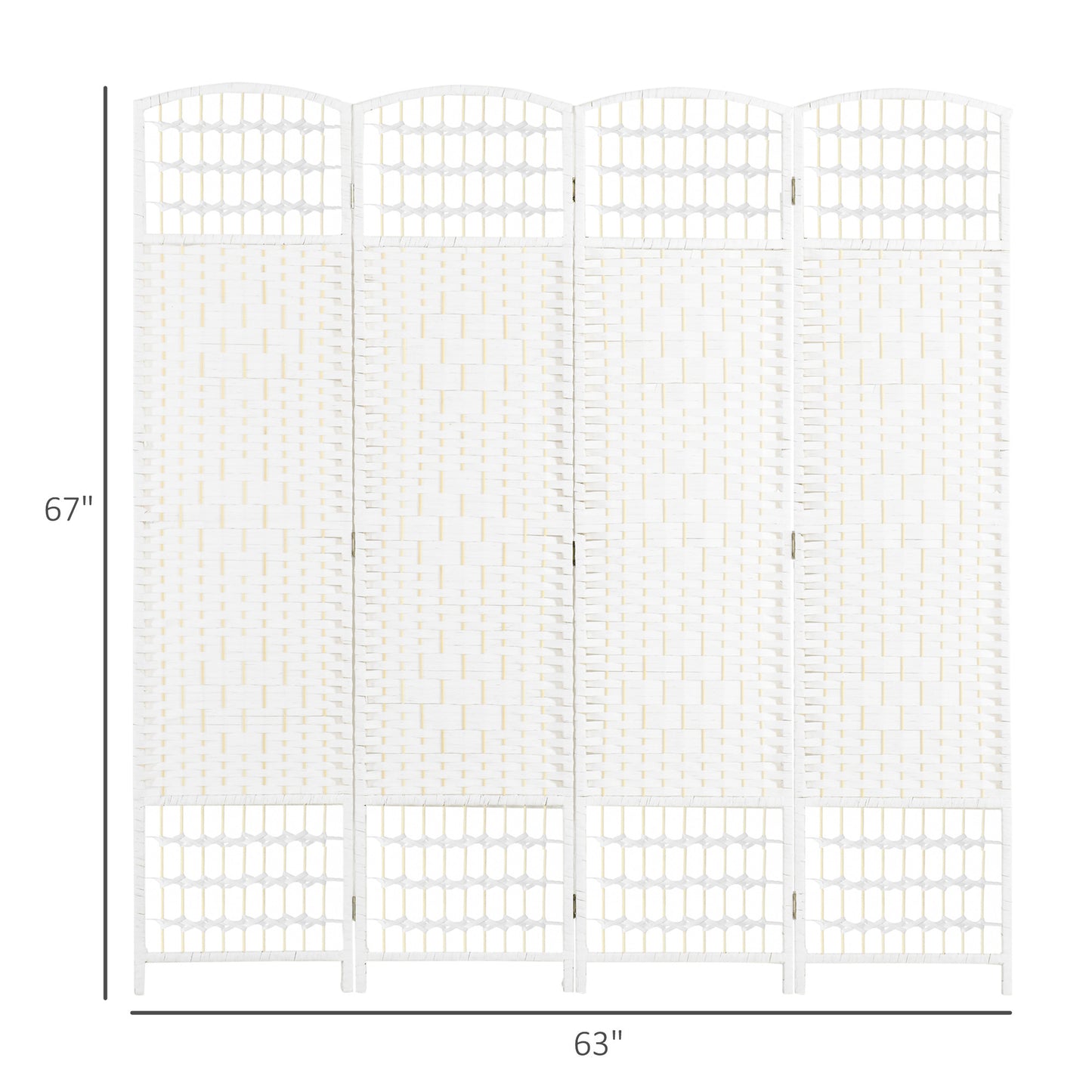 Wave Room Divider - Stylish Folding Privacy Screen for Home and Office