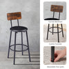 Rustic Charm Bar Stool Duo with Shelf and Backrest