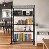 Sturdy 5-Tier Black Storage Shelf