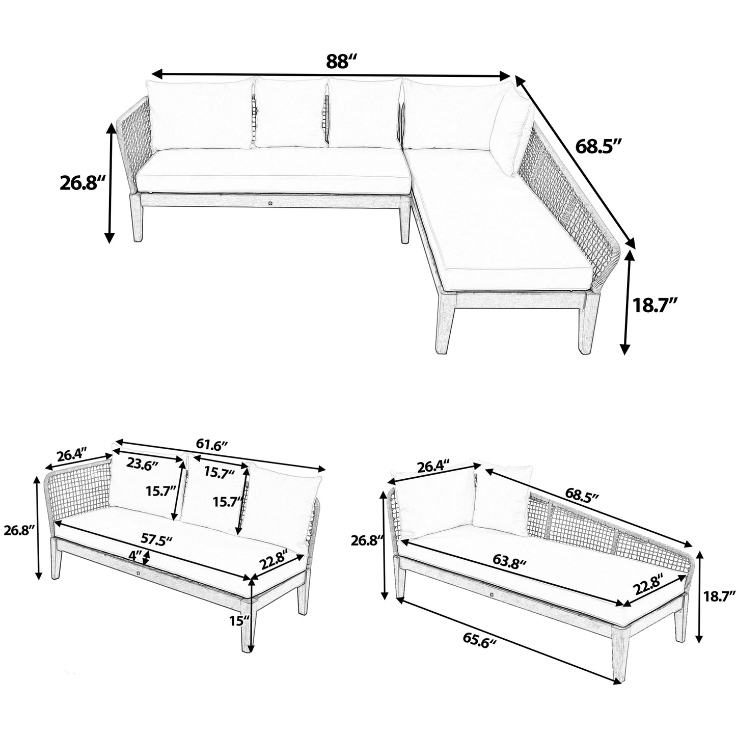 Cozy Cove Outdoor Sofa Set