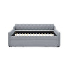 Linen Grey Daybed with Trundle and USB Charging