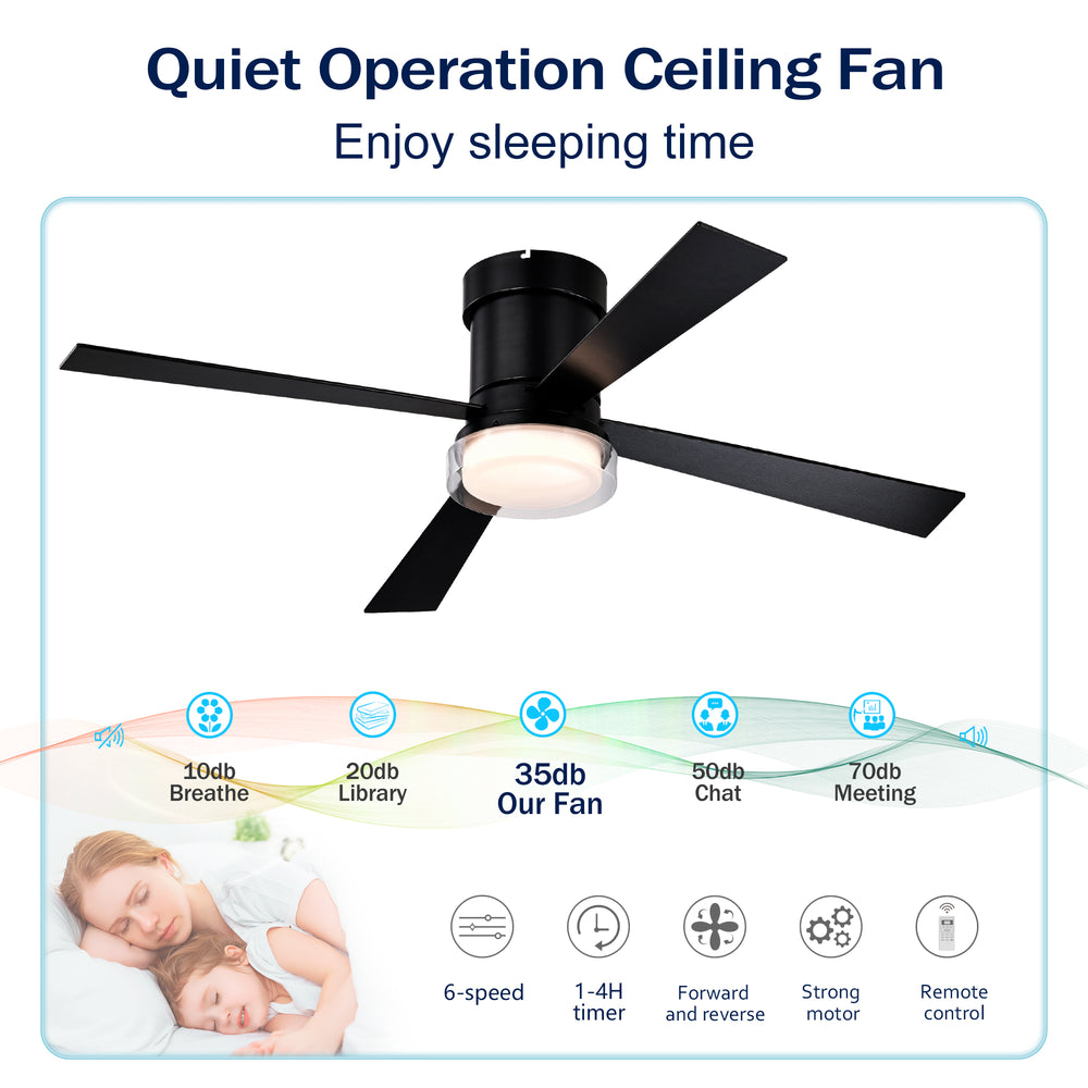 Modern Dimmable Fandelier Ceiling Fan with Remote