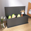 Chic Black Lift-Top Storage Trunk