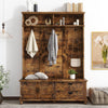 Rustic Charm Hall Tree with Storage and Hooks