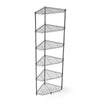 Corner Charm: Adjustable Metal Shelf Rack