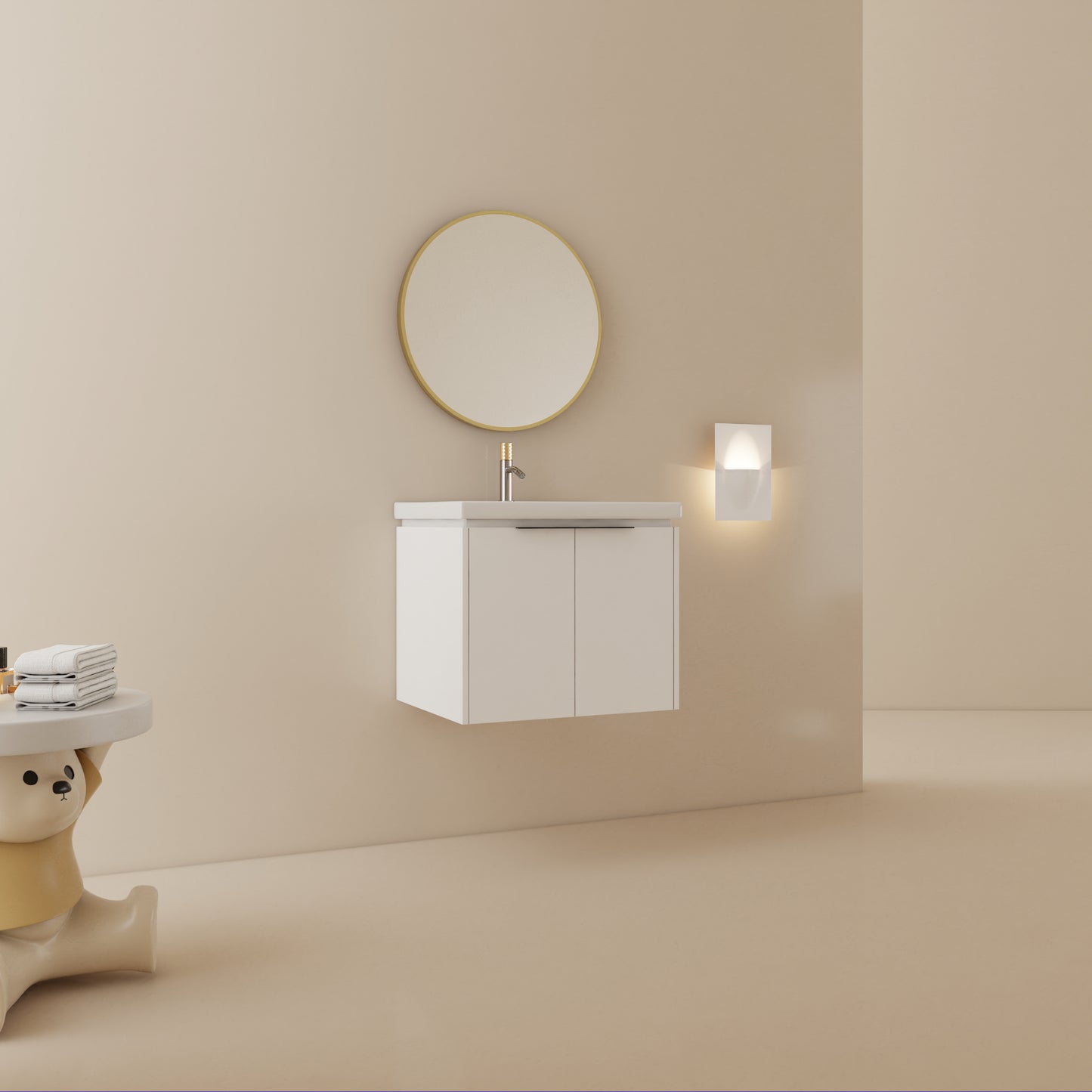 Cozy Compact Bathroom Vanity with Soft Close Doors