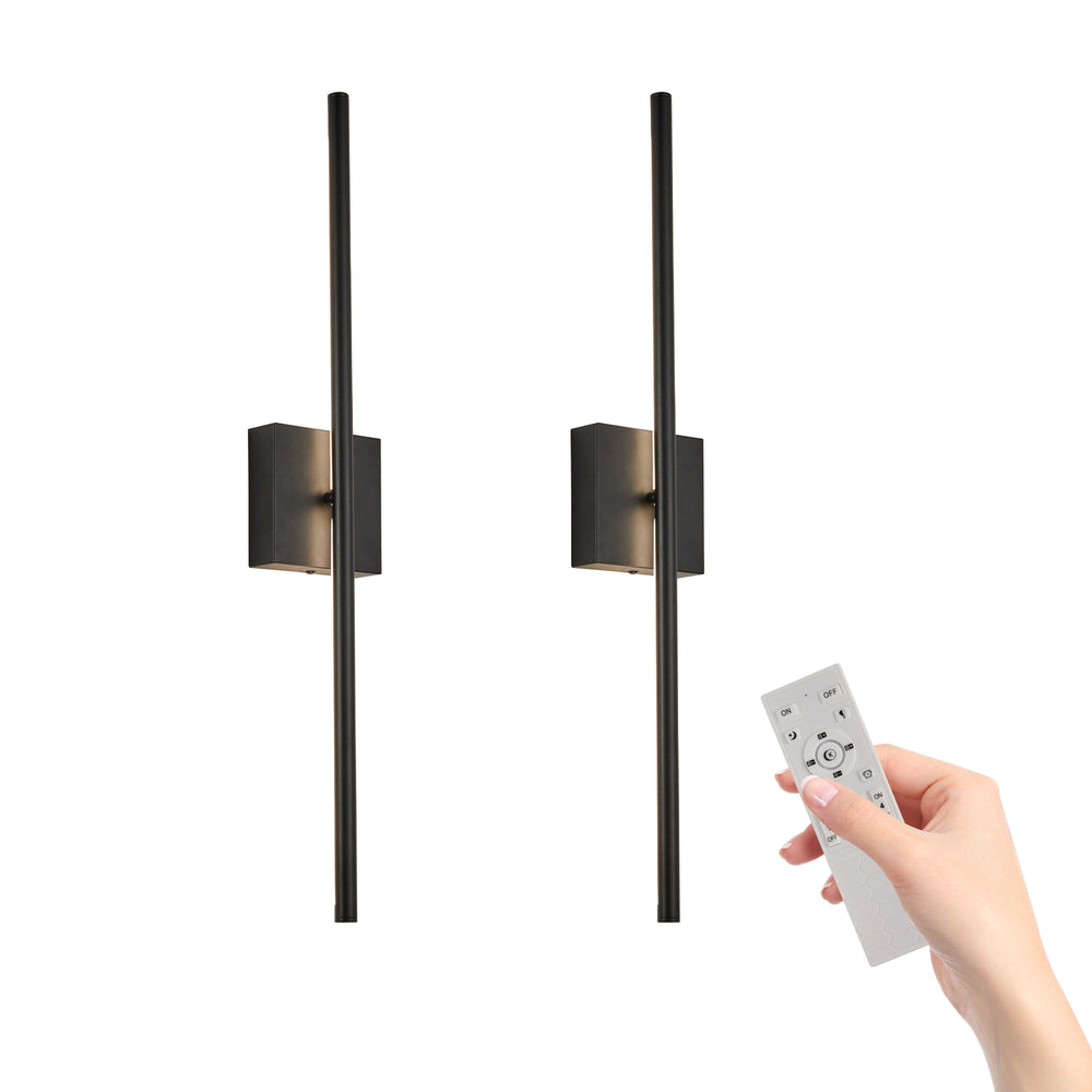 Sleek Black LED Wall Sconces - Modern Minimalist Lighting