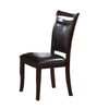 Chic Duo: Mid-Century Modern Faux Leather Dining Chairs in Brown