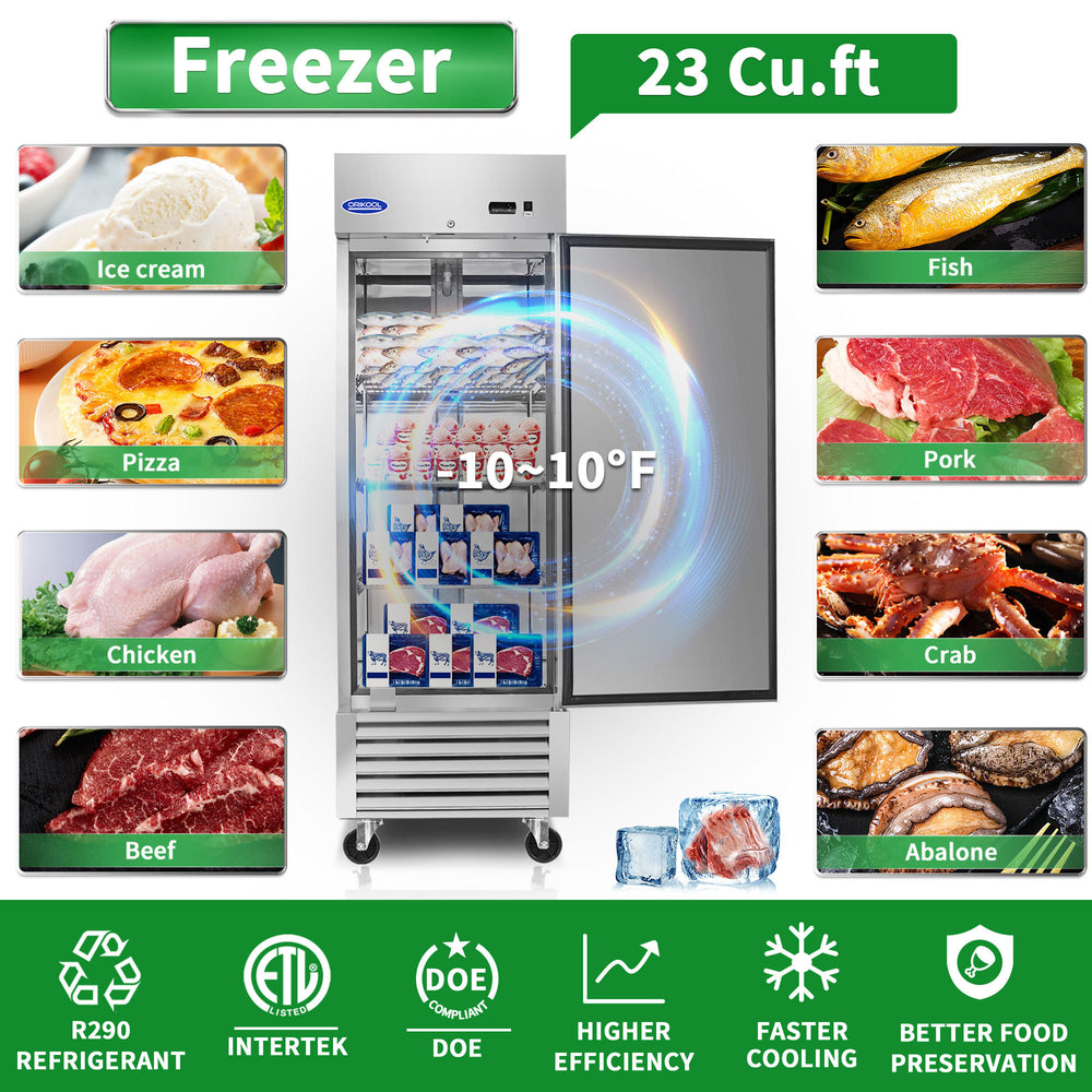 ORIKOOL ChillZone Freezer: Stylish Stainless Steel Storage Solution