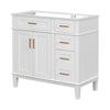 Sleek White Modern Bathroom Vanity Cabinet