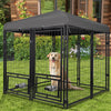 Ultimate Outdoor Dog Retreat: Sturdy, Waterproof Kennel with Lockable Roof & Feeding Bowls