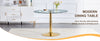 Chic Glass & Gold Round Dining Table