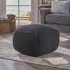 Cozy Knitted Cotton Pouf Cube