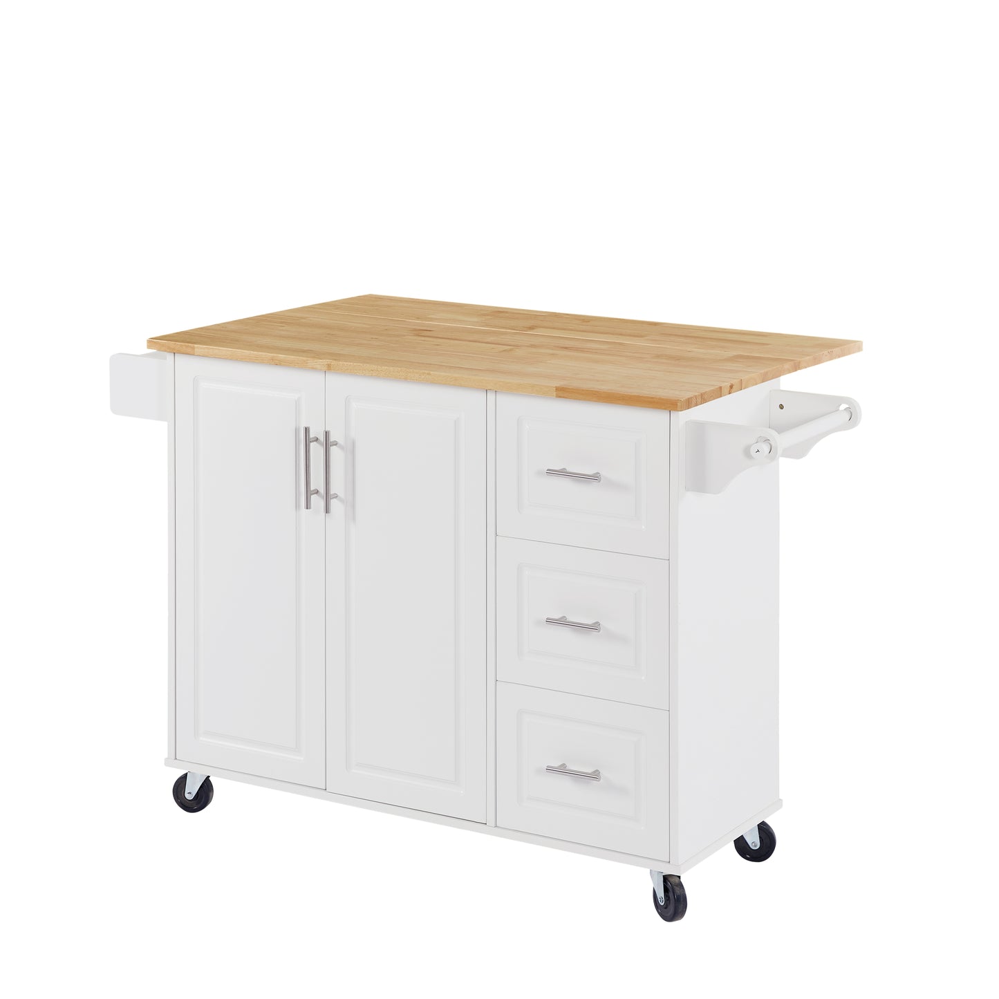 Versatile Rolling Kitchen Island with Drop Leaf и Storage Solutions