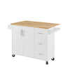 Versatile Rolling Kitchen Island with Drop Leaf и Storage Solutions